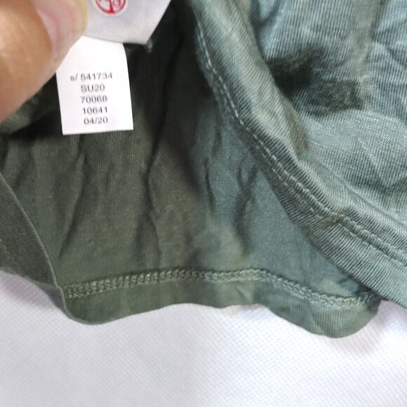 LOFT Solid Green Short Sleeve Casual Oversized Stretch Pullover Shirt Size M - Picture 7 of 8